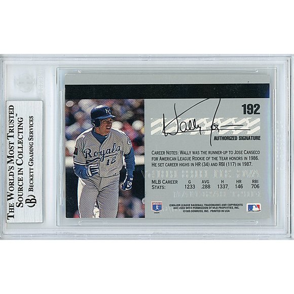 Wally Joyner Royals Signed 1995 Studio Baseball Card Beckett BAS Slab Autograph - Picture 3 of 6